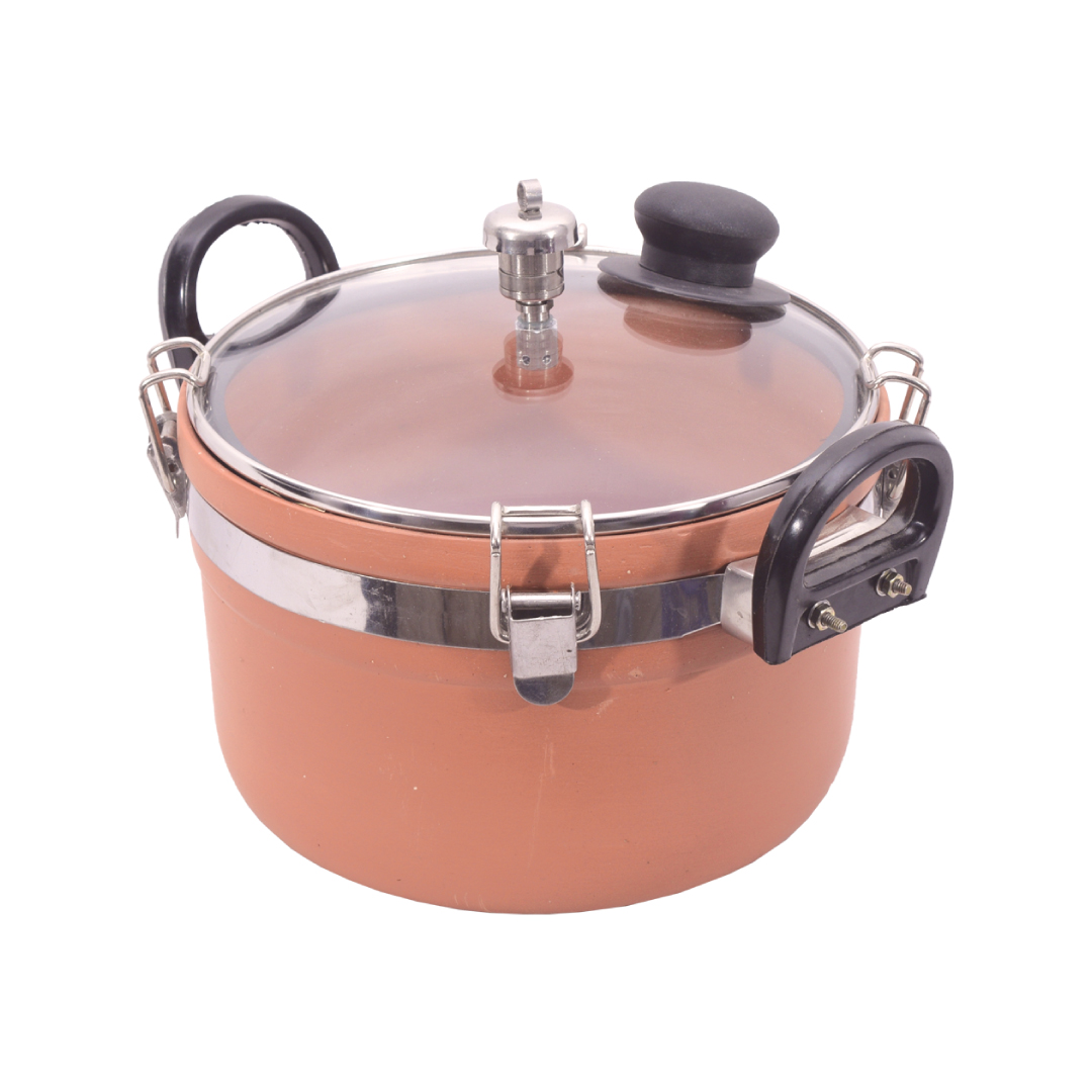 CLAY PRESSURE COOKER 4 LTR GLASS LID